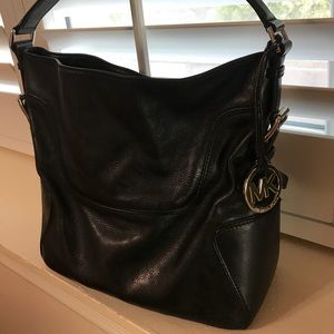 Michael Kors Black Leather Shoulder Bag